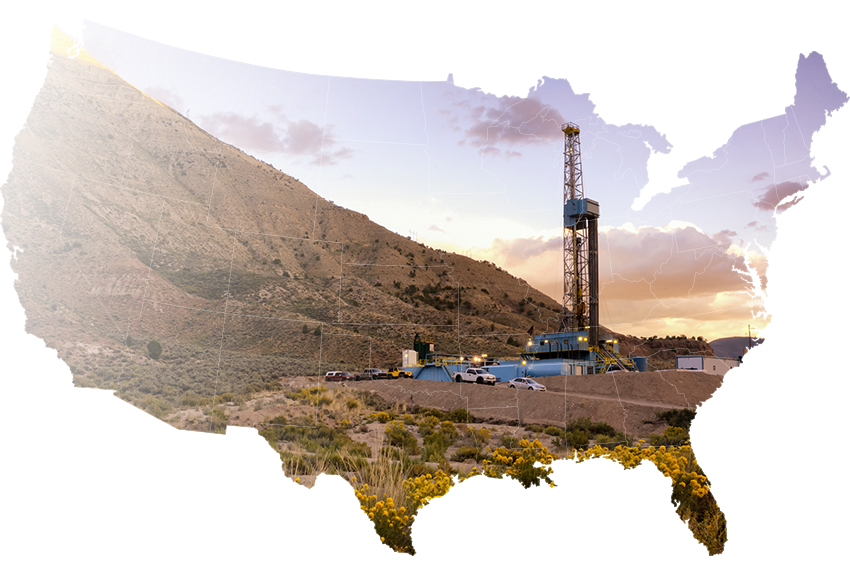 68408f5c7a942_us-map-1 Oil drilling rig in a mountainous landscape at sunset.